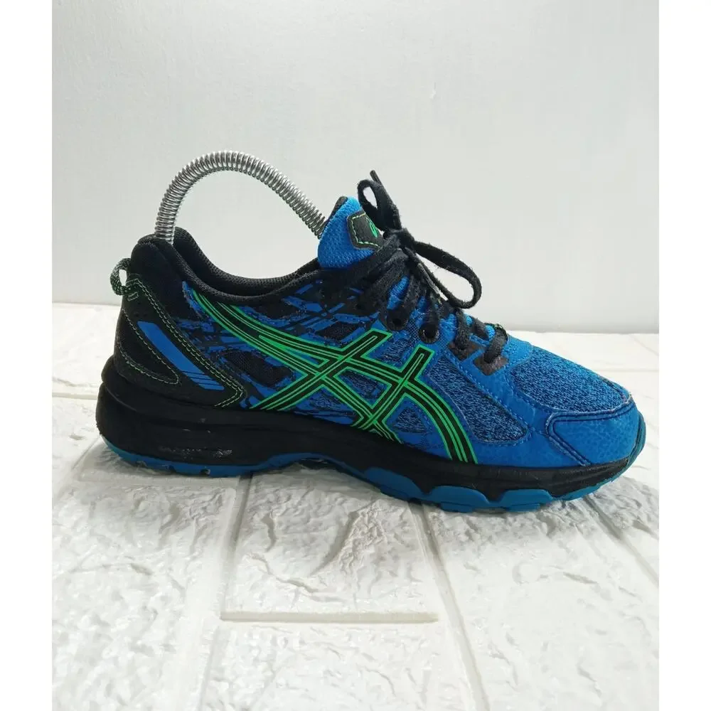 Asics Gel-Venture 6 GS 1014A077 Running Shoes Blue Green Trekking Size 4.5 Y
